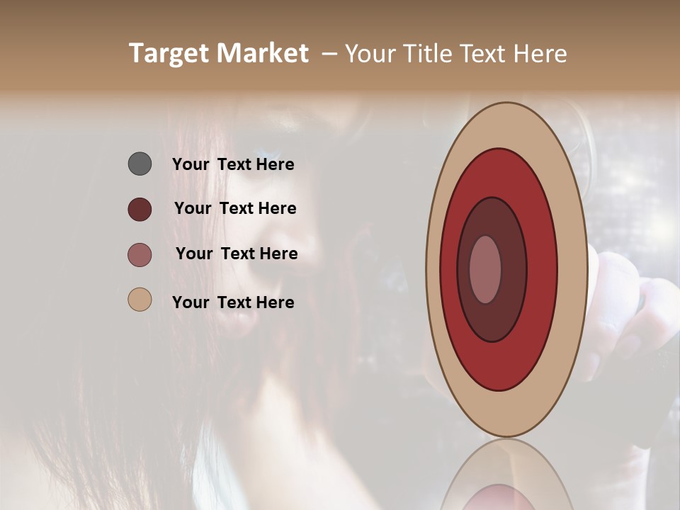 Confident Head Picture PowerPoint Template