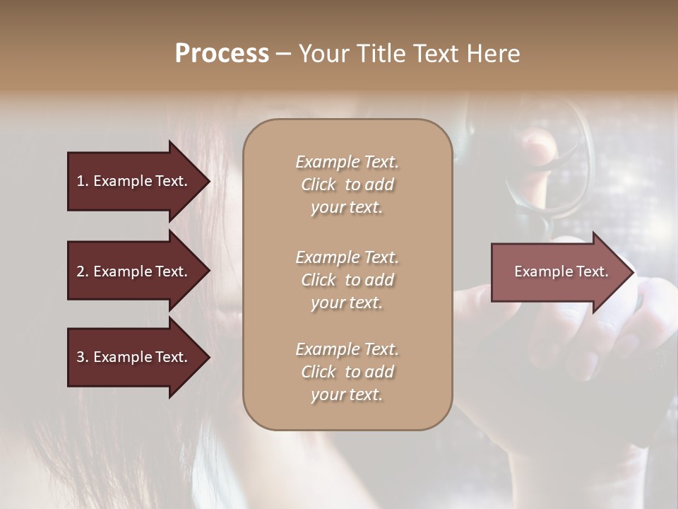 Confident Head Picture PowerPoint Template
