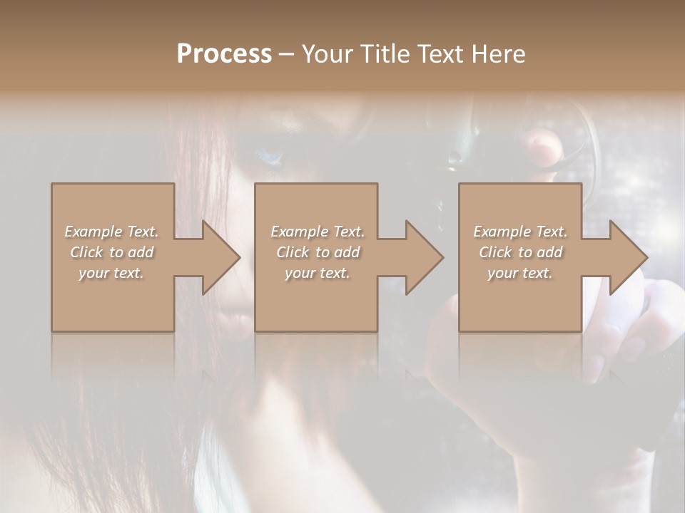 Confident Head Picture PowerPoint Template
