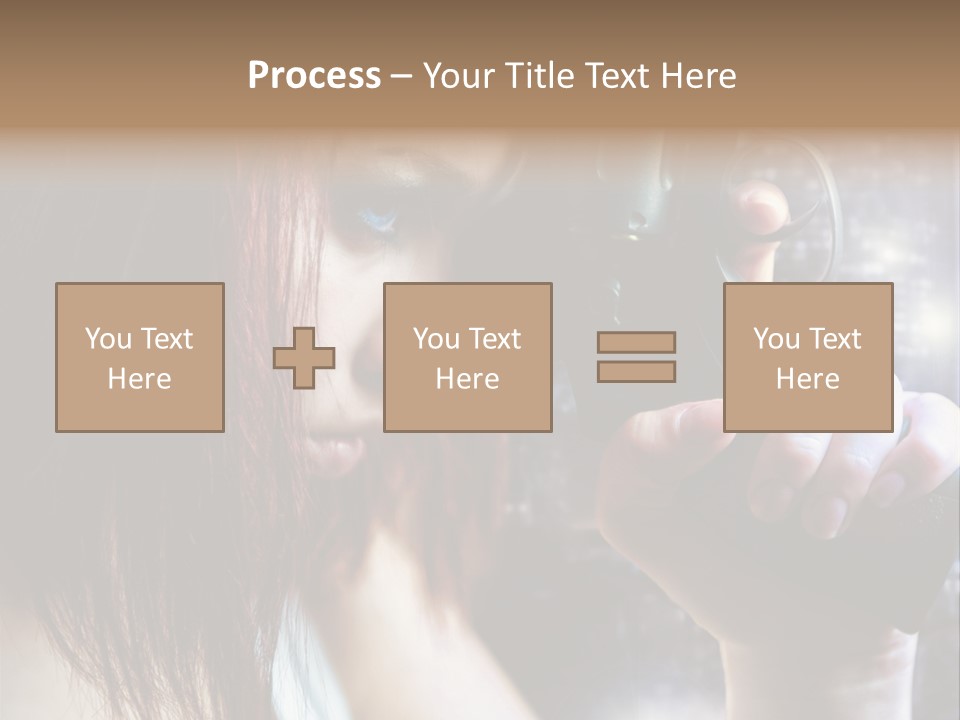 Confident Head Picture PowerPoint Template