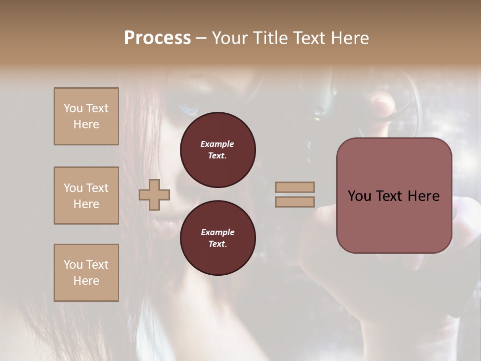 Confident Head Picture PowerPoint Template