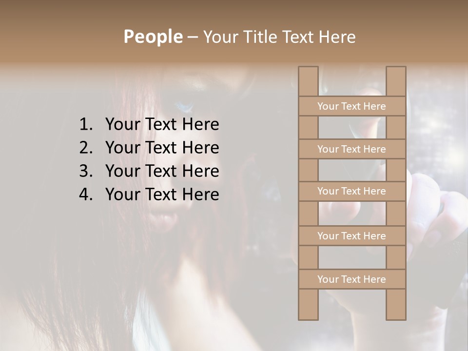 Confident Head Picture PowerPoint Template