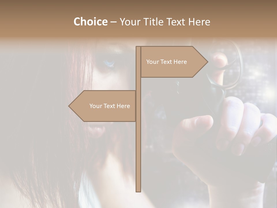 Confident Head Picture PowerPoint Template