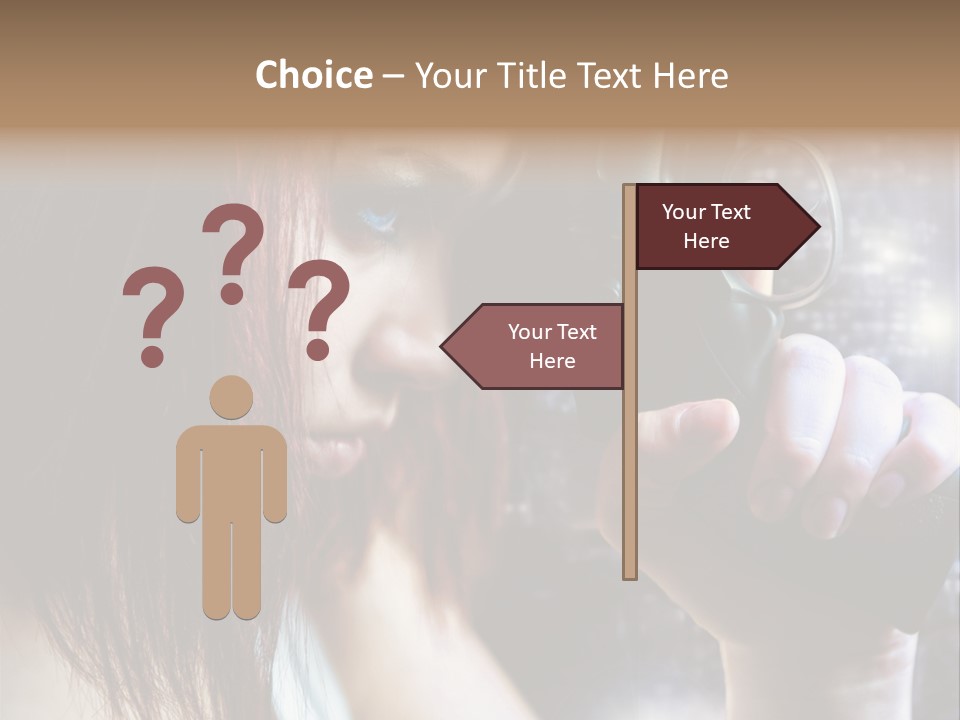 Confident Head Picture PowerPoint Template