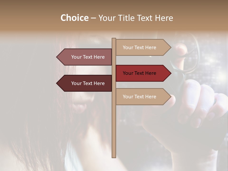 Confident Head Picture PowerPoint Template