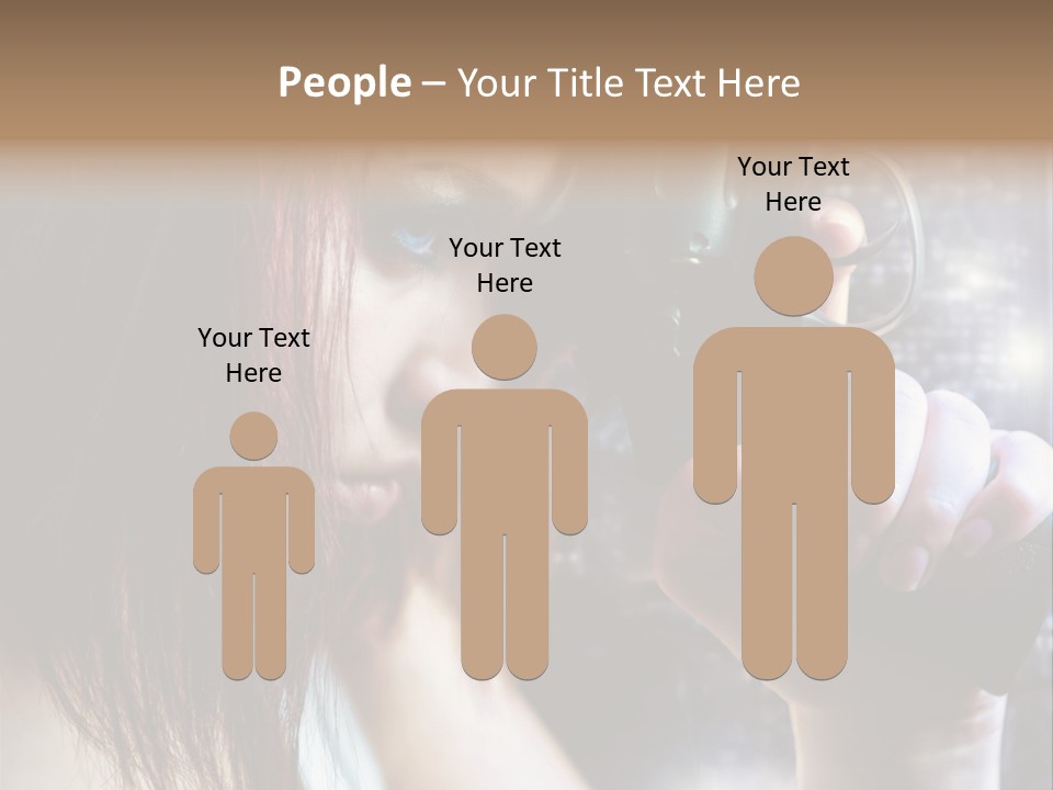 Confident Head Picture PowerPoint Template