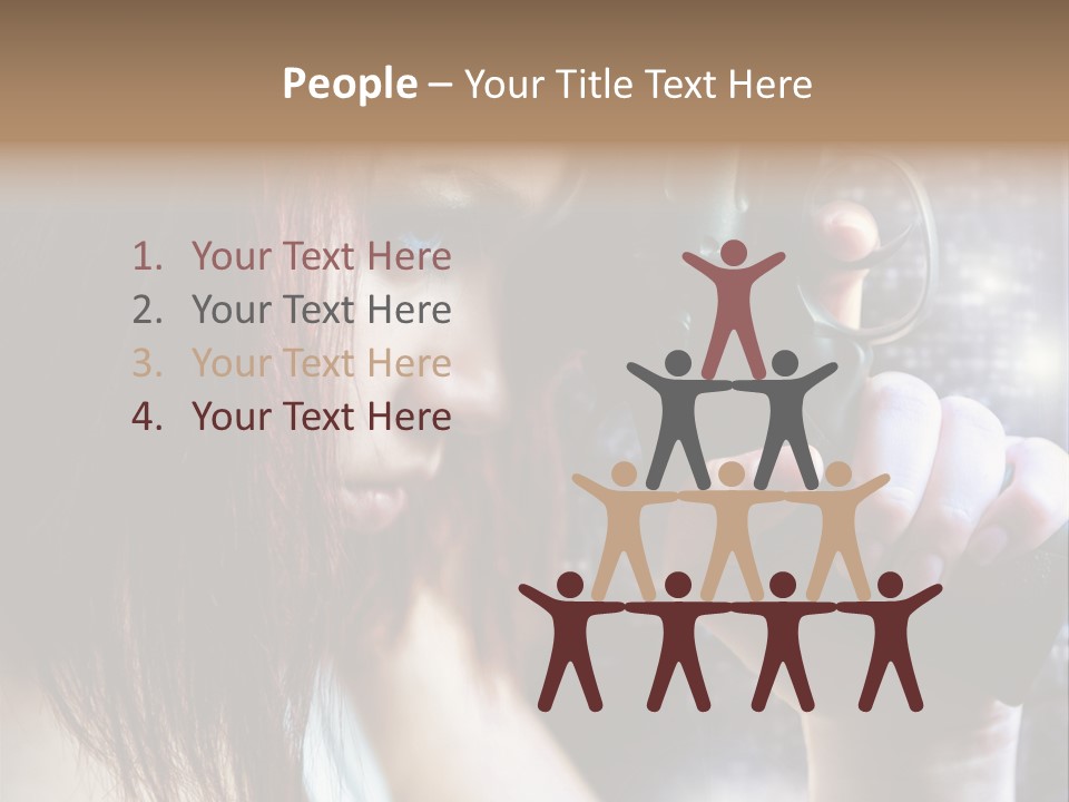Confident Head Picture PowerPoint Template