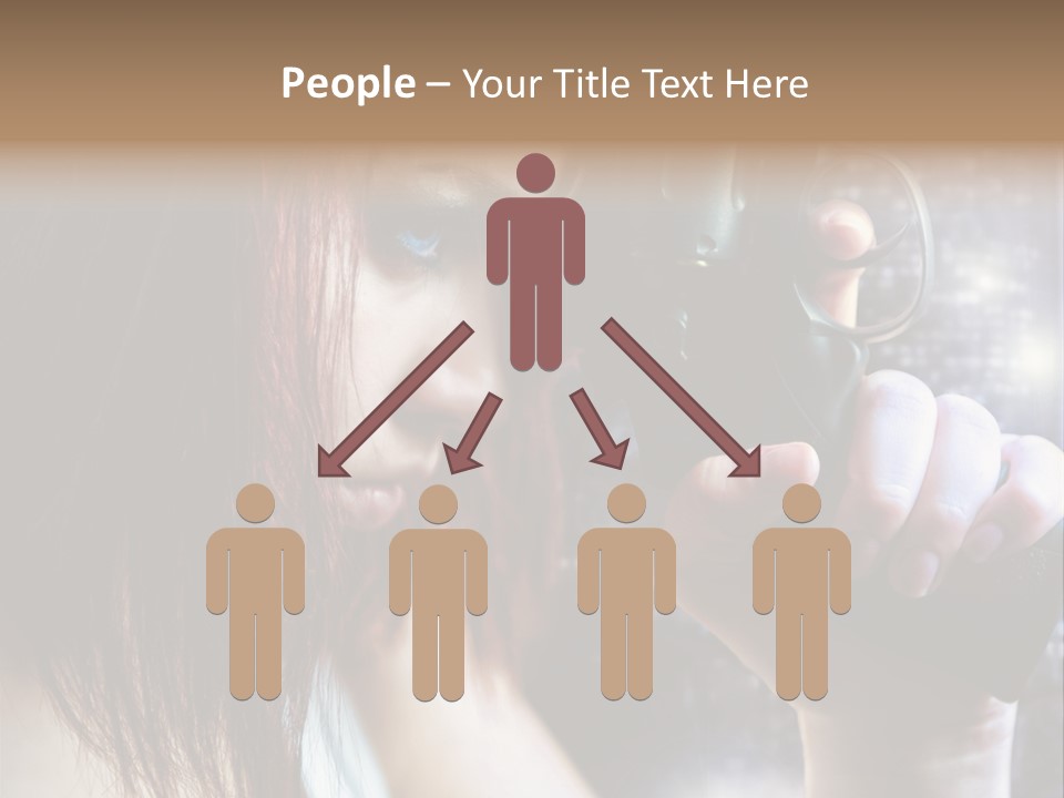 Confident Head Picture PowerPoint Template