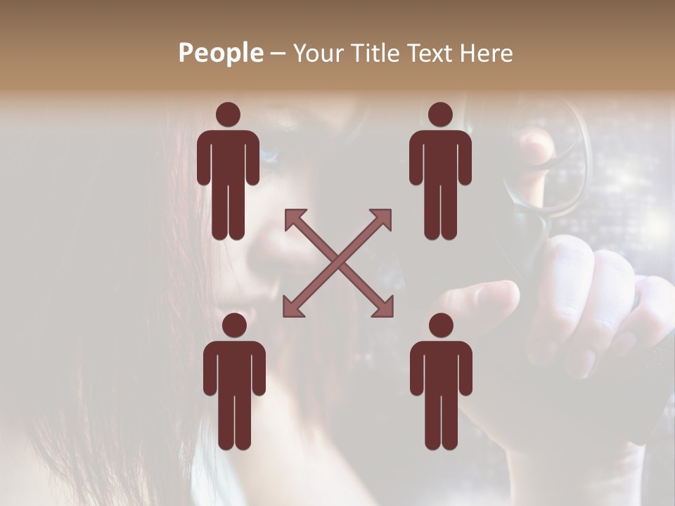 Confident Head Picture PowerPoint Template