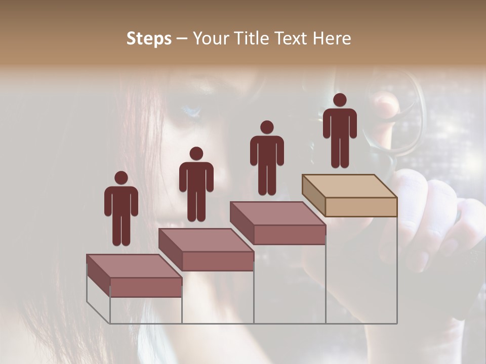 Confident Head Picture PowerPoint Template