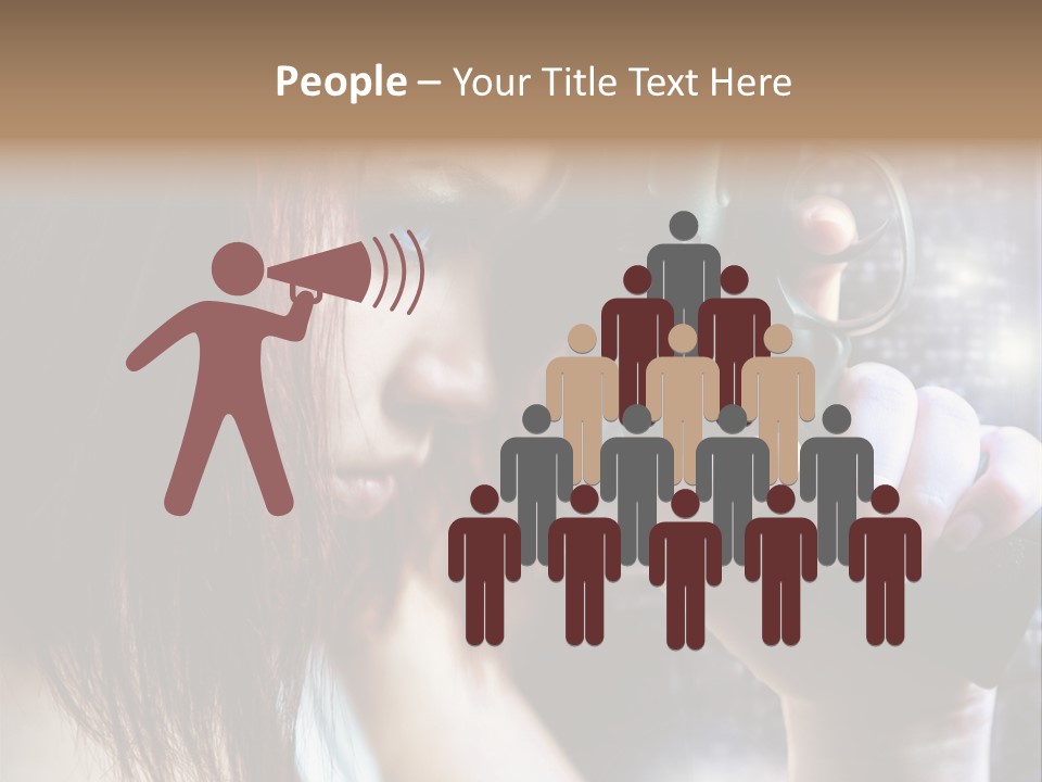 Confident Head Picture PowerPoint Template