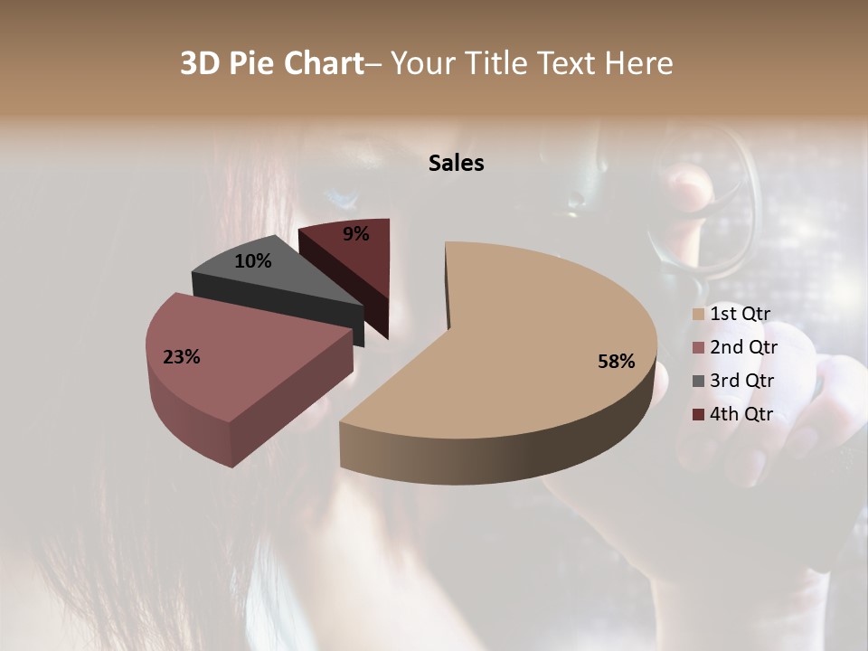 Confident Head Picture PowerPoint Template