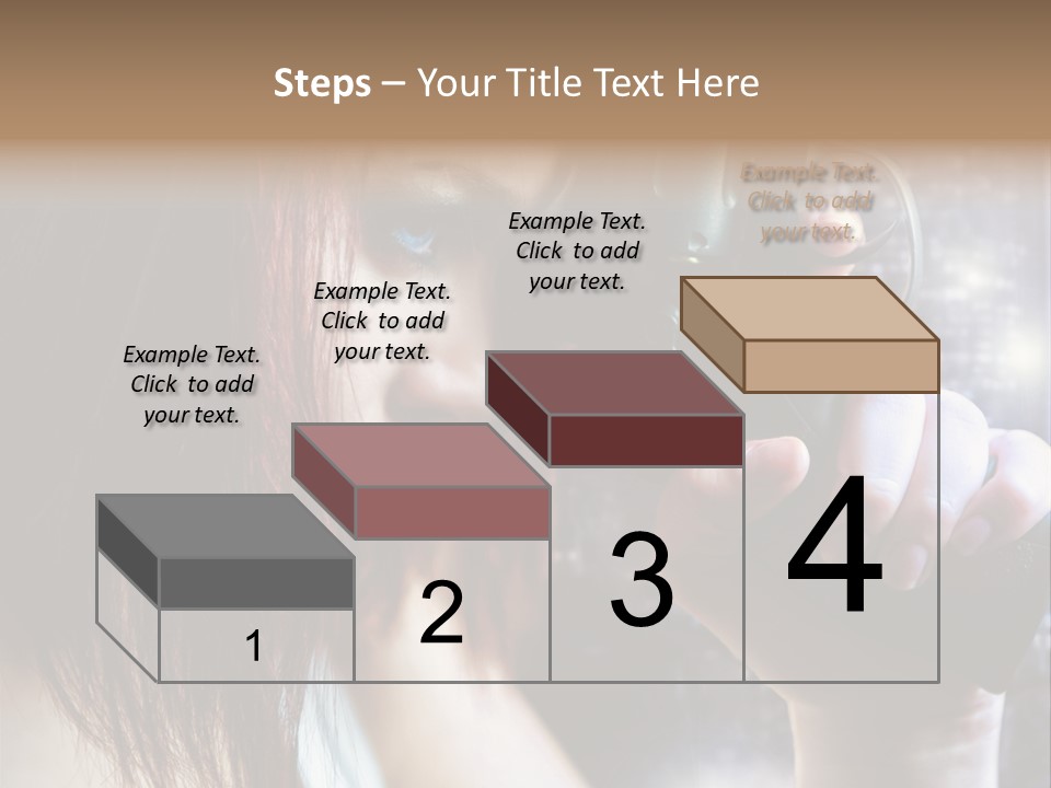 Confident Head Picture PowerPoint Template