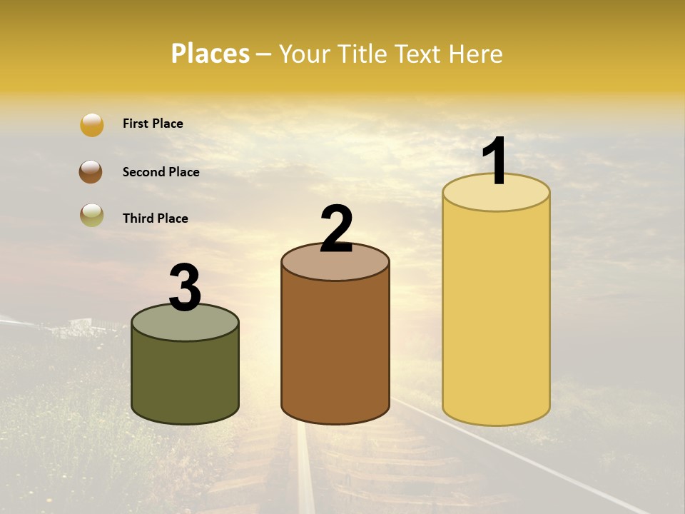 Road Gravel Yellow PowerPoint Template