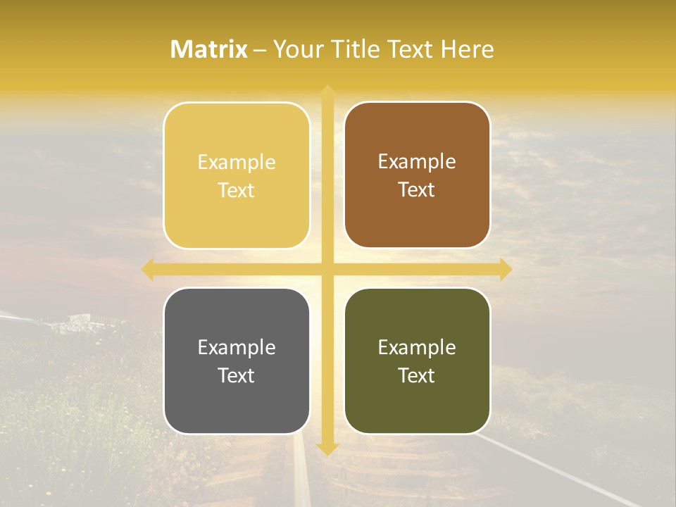 Road Gravel Yellow PowerPoint Template