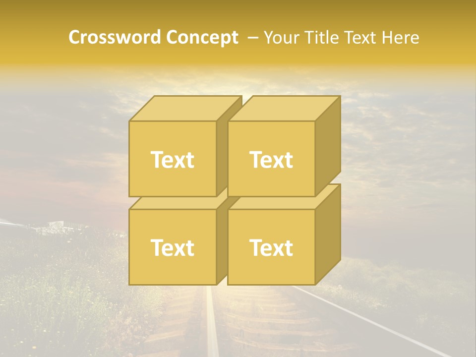 Road Gravel Yellow PowerPoint Template
