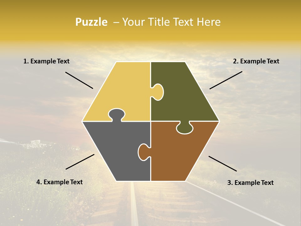 Road Gravel Yellow PowerPoint Template