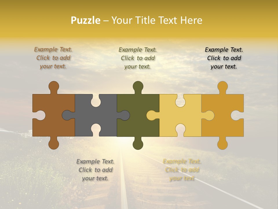 Road Gravel Yellow PowerPoint Template