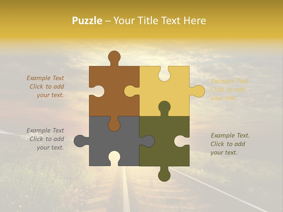 Road Gravel Yellow PowerPoint Template
