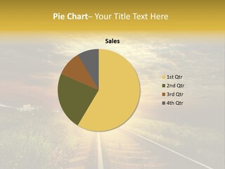 Road Gravel Yellow PowerPoint Template