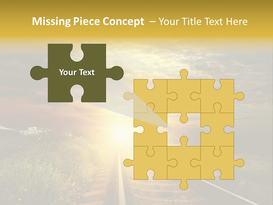 Road Gravel Yellow PowerPoint Template