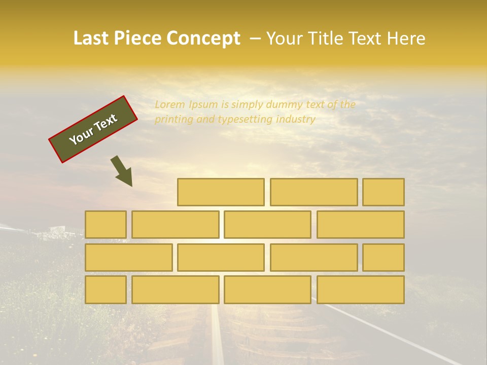Road Gravel Yellow PowerPoint Template