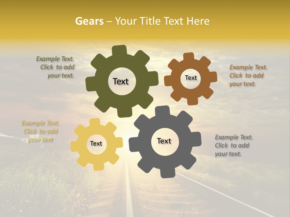 Road Gravel Yellow PowerPoint Template