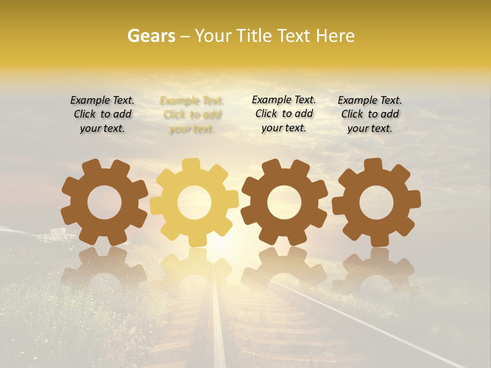Road Gravel Yellow PowerPoint Template