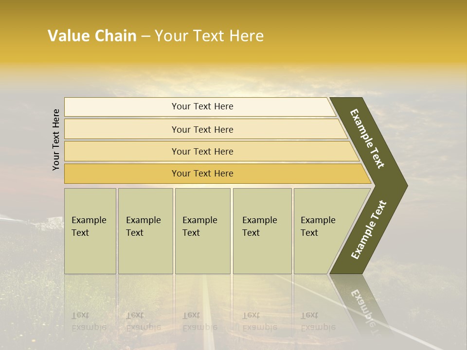 Road Gravel Yellow PowerPoint Template