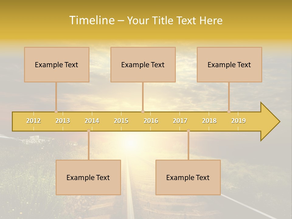 Road Gravel Yellow PowerPoint Template