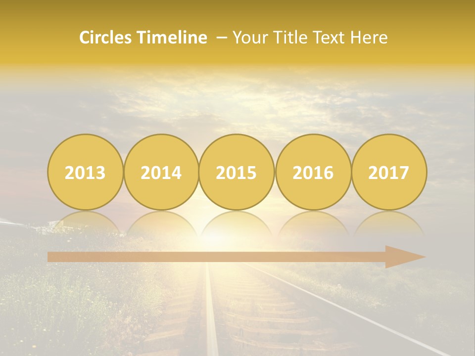 Road Gravel Yellow PowerPoint Template