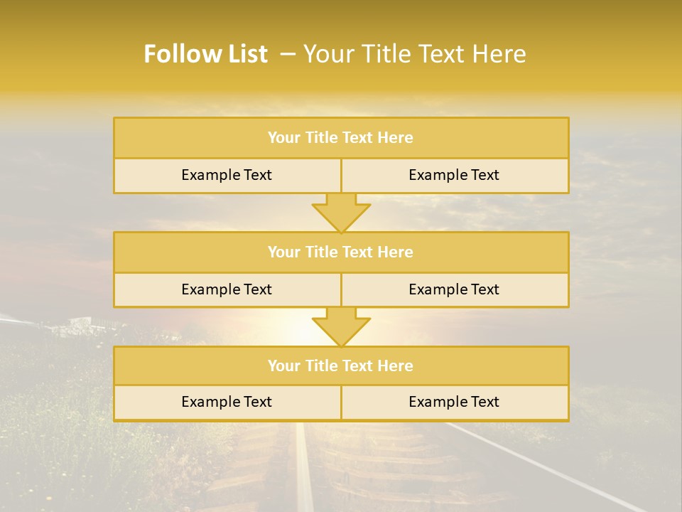 Road Gravel Yellow PowerPoint Template