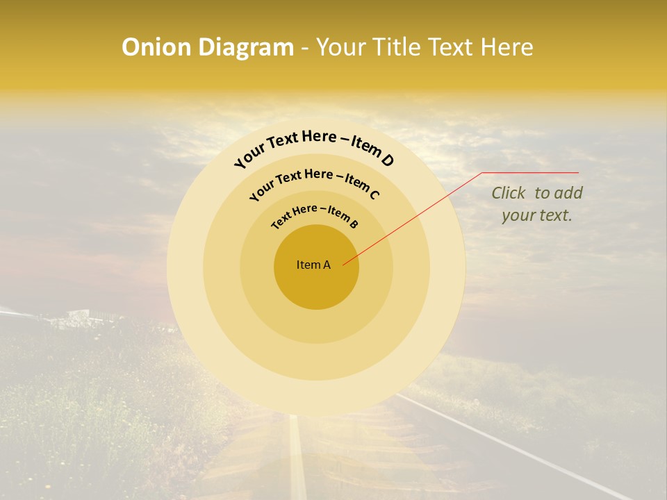 Road Gravel Yellow PowerPoint Template