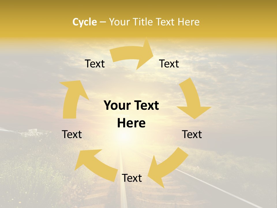 Road Gravel Yellow PowerPoint Template