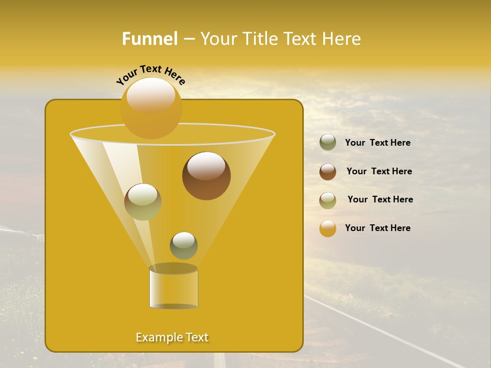 Road Gravel Yellow PowerPoint Template