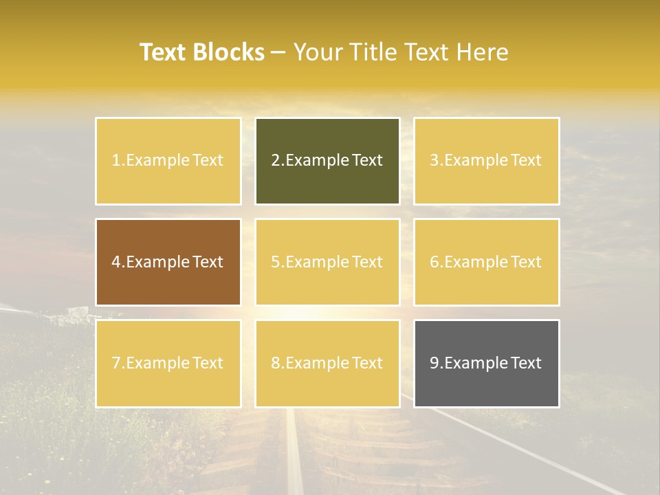Road Gravel Yellow PowerPoint Template
