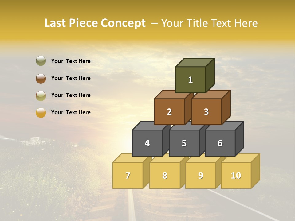 Road Gravel Yellow PowerPoint Template