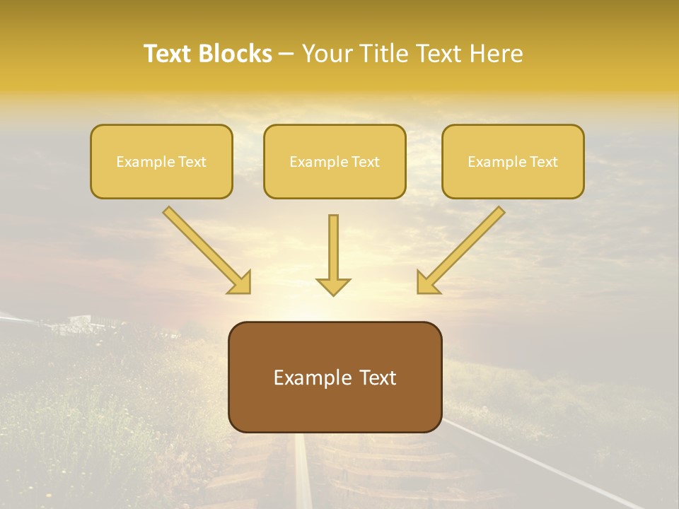 Road Gravel Yellow PowerPoint Template