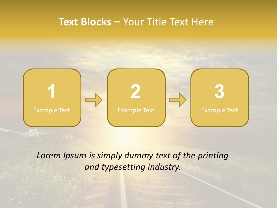 Road Gravel Yellow PowerPoint Template