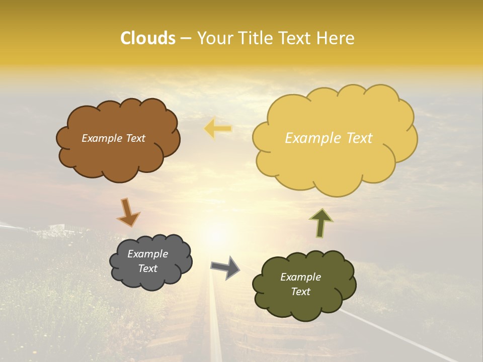 Road Gravel Yellow PowerPoint Template