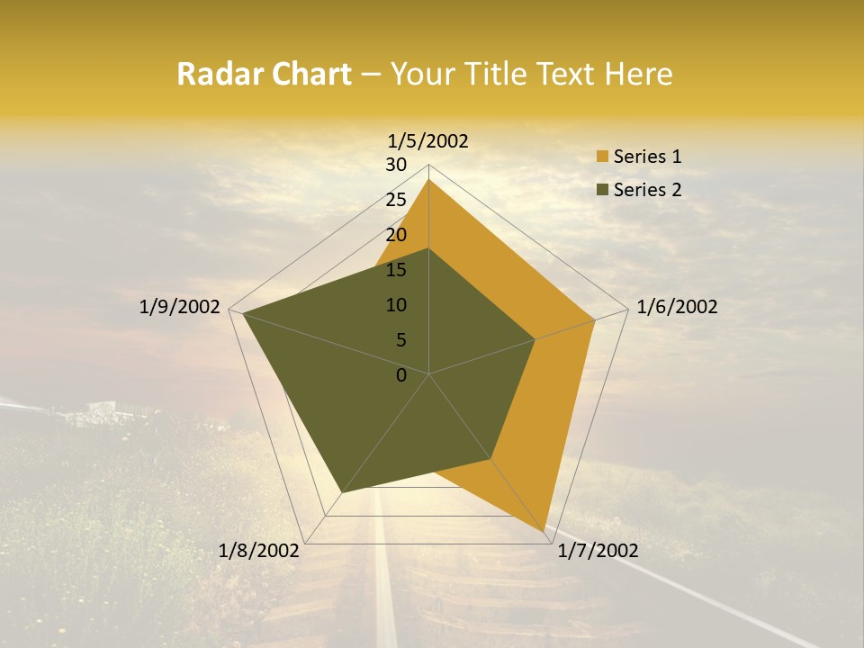 Road Gravel Yellow PowerPoint Template