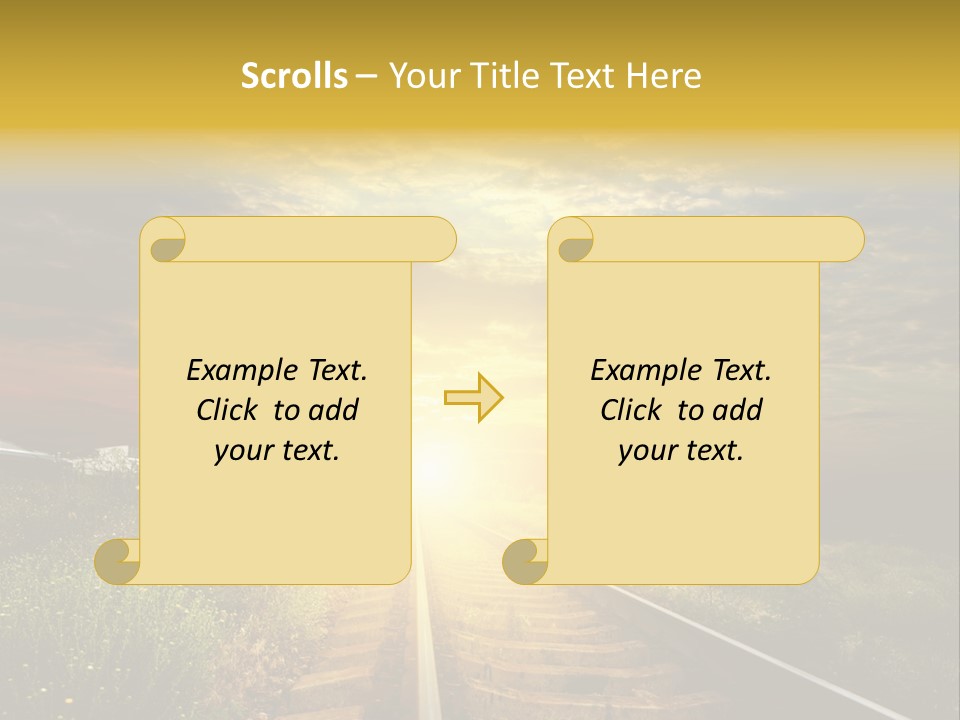 Road Gravel Yellow PowerPoint Template