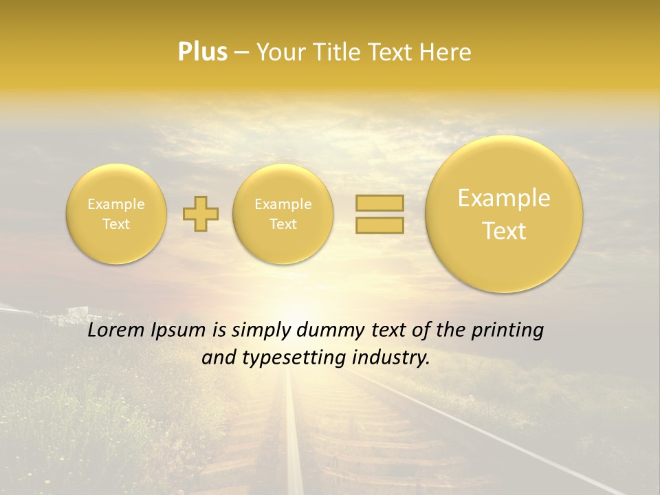 Road Gravel Yellow PowerPoint Template
