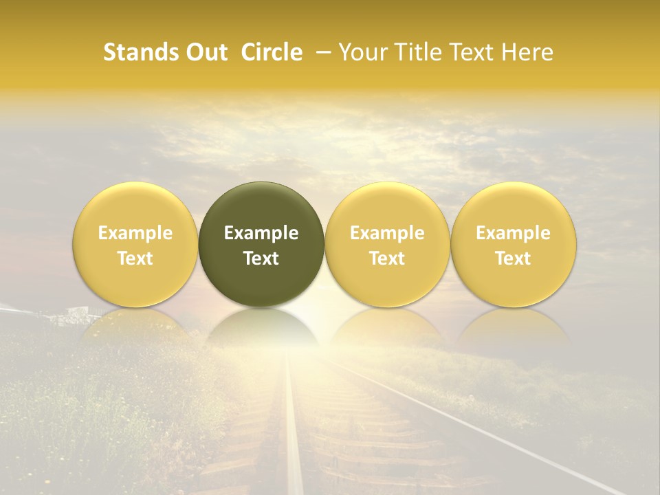 Road Gravel Yellow PowerPoint Template