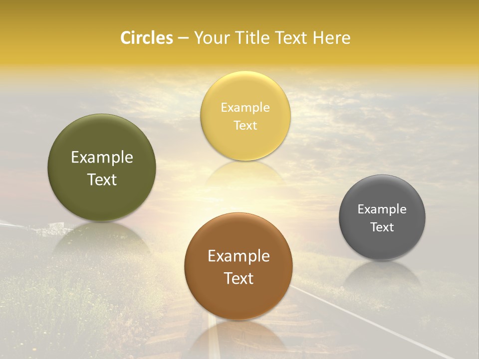 Road Gravel Yellow PowerPoint Template