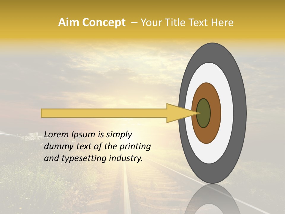 Road Gravel Yellow PowerPoint Template