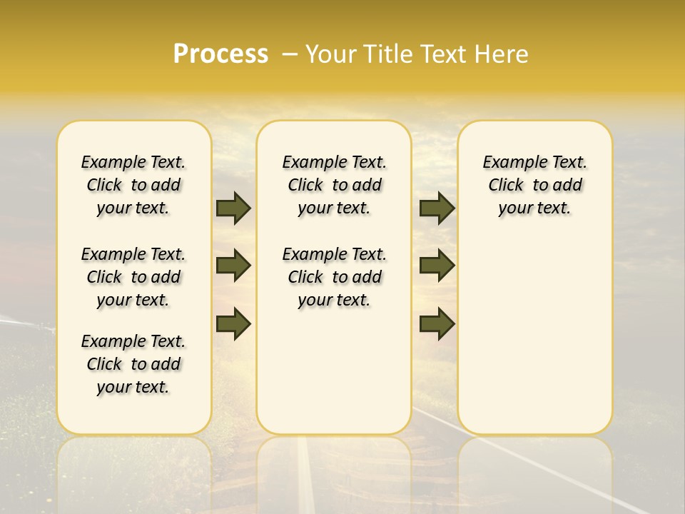 Road Gravel Yellow PowerPoint Template