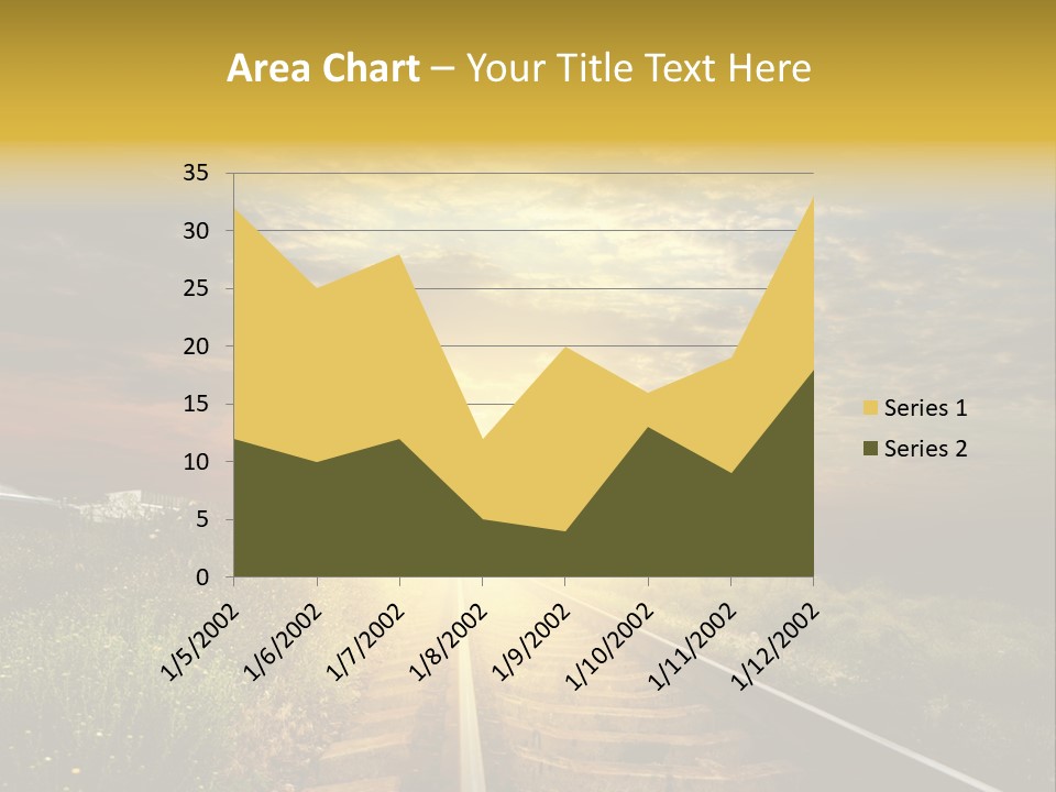 Road Gravel Yellow PowerPoint Template