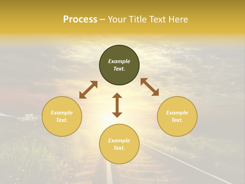 Road Gravel Yellow PowerPoint Template