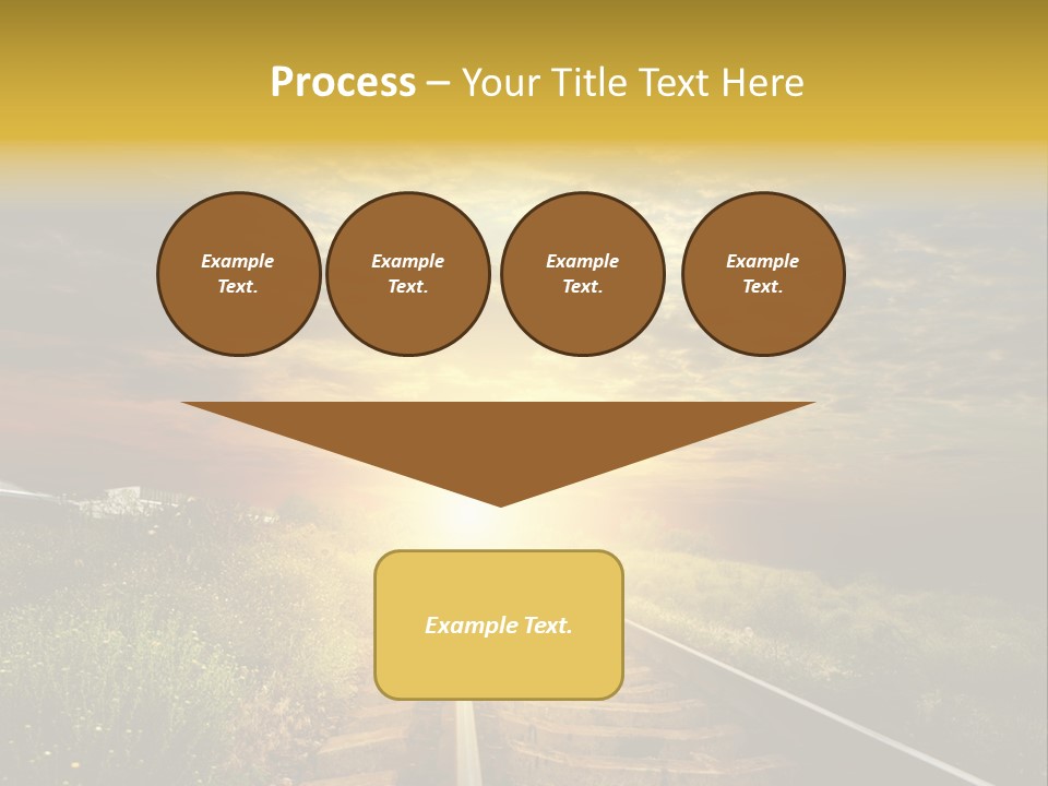 Road Gravel Yellow PowerPoint Template